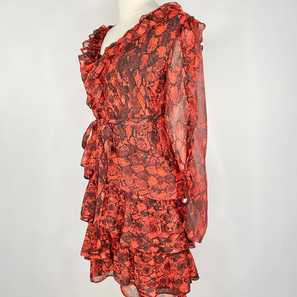 Buffalo, David Bitton - Red Snake Print Dress - Picture 8 of 8